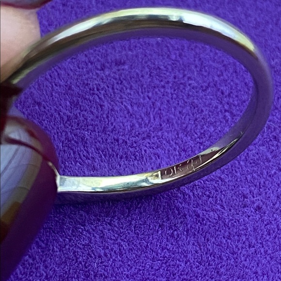 💛 10k White Gold Vintage Pearl & Diamond Ring - Picture 3 of 8